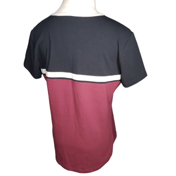 Harley Davidson Quarter Zip Colorblock Embroidered Applique Patch Hog Tee - Picture 5 of 12